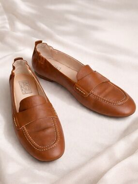 AGL Attilio Giusti Leombruni Leather Loafers Brown Italian EU 39.5 US 9